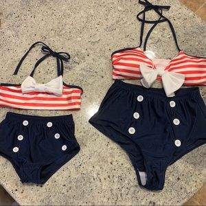 Popreal Mommy & Me matching Pin-Up swimsuits 👙 ⚓️